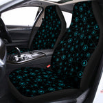 Blue Bitcoin Pattern Print Universal Fit Car Seat Covers