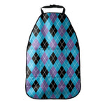Blue Black And Purple Argyle Print Car Seat Organizers