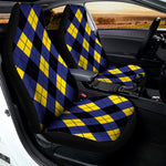 Blue Black And Yellow Argyle Print Universal Fit Car Seat Covers