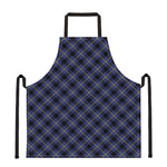 Blue Black And Yellow Plaid Print Apron