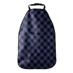 Blue Black And Yellow Plaid Print Car Seat Organizers