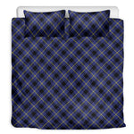 Blue Black And Yellow Plaid Print Duvet Cover Bedding Set