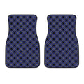 Blue Black And Yellow Plaid Print Front Car Floor Mats