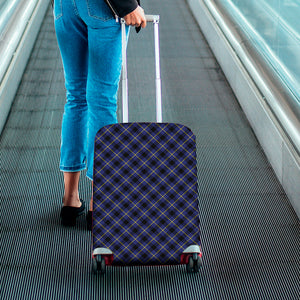 Blue Black And Yellow Plaid Print Luggage Cover