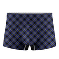 Blue Black And Yellow Plaid Print Men's Boxer Briefs