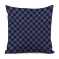 Blue Black And Yellow Plaid Print Pillow Cover
