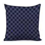 Blue Black And Yellow Plaid Print Pillow Cover