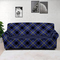 Blue Black And Yellow Plaid Print Sofa Cover