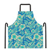 Blue Blossom Tropical Pattern Print Apron