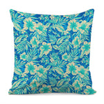 Blue Blossom Tropical Pattern Print Pillow Cover
