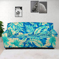 Blue Blossom Tropical Pattern Print Sofa Cover