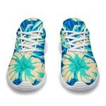 Blue Blossom Tropical Pattern Print Sport Shoes GearFrost