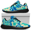 Blue Blossom Tropical Pattern Print Sport Shoes GearFrost