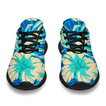 Blue Blossom Tropical Pattern Print Sport Shoes GearFrost