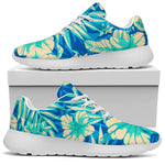 Blue Blossom Tropical Pattern Print Sport Shoes GearFrost