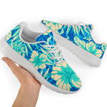 Blue Blossom Tropical Pattern Print Sport Shoes GearFrost