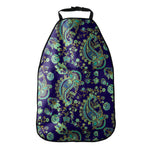 Blue Bohemian Paisley Pattern Print Car Seat Organizers