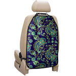 Blue Bohemian Paisley Pattern Print Car Seat Organizers