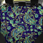 Blue Bohemian Paisley Pattern Print Pet Car Back Seat Cover