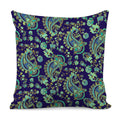 Blue Bohemian Paisley Pattern Print Pillow Cover