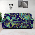 Blue Bohemian Paisley Pattern Print Sofa Cover