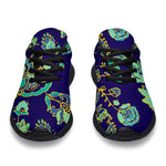 Blue Bohemian Paisley Pattern Print Sport Shoes GearFrost