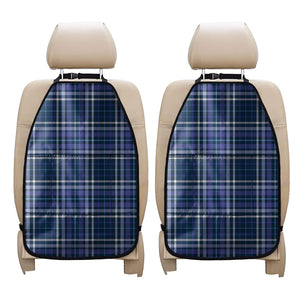 Blue Border Tartan Pattern Print Car Seat Organizers