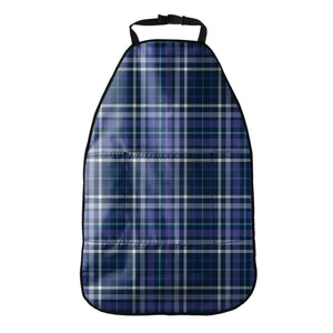 Blue Border Tartan Pattern Print Car Seat Organizers