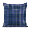 Blue Border Tartan Pattern Print Pillow Cover