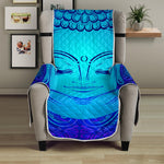 Blue Buddha Print Armchair Protector