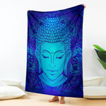Blue Buddha Print Blanket