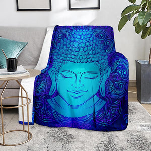 Blue Buddha Print Blanket