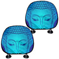 Blue Buddha Print Car Headrest Covers