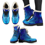 Blue Buddha Print Comfy Boots GearFrost