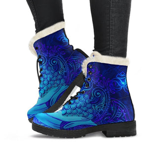 Blue Buddha Print Comfy Boots GearFrost
