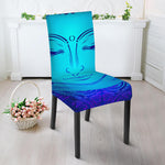 Blue Buddha Print Dining Chair Slipcover