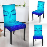 Blue Buddha Print Dining Chair Slipcover