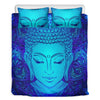 Blue Buddha Print Duvet Cover Bedding Set