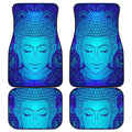 Blue Buddha Print Front and Back Car Floor Mats