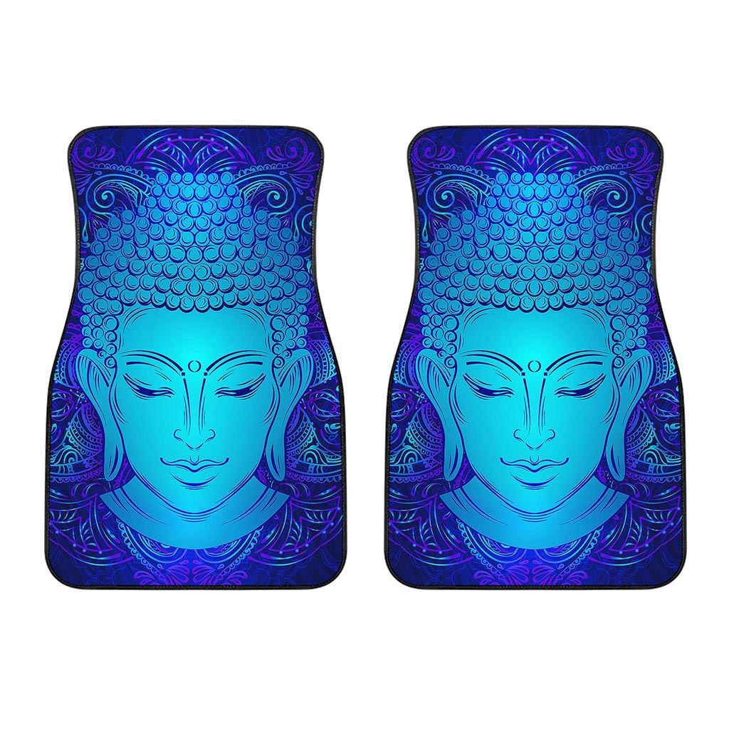 Blue Buddha Print Front Car Floor Mats