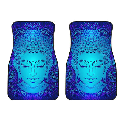 Blue Buddha Print Front Car Floor Mats