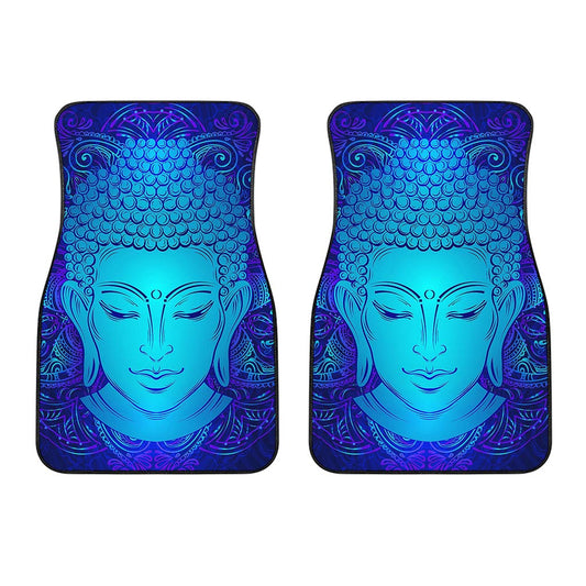 Blue Buddha Print Front Car Floor Mats