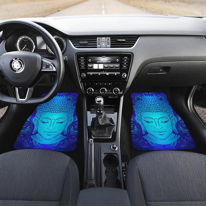 Blue Buddha Print Front Car Floor Mats