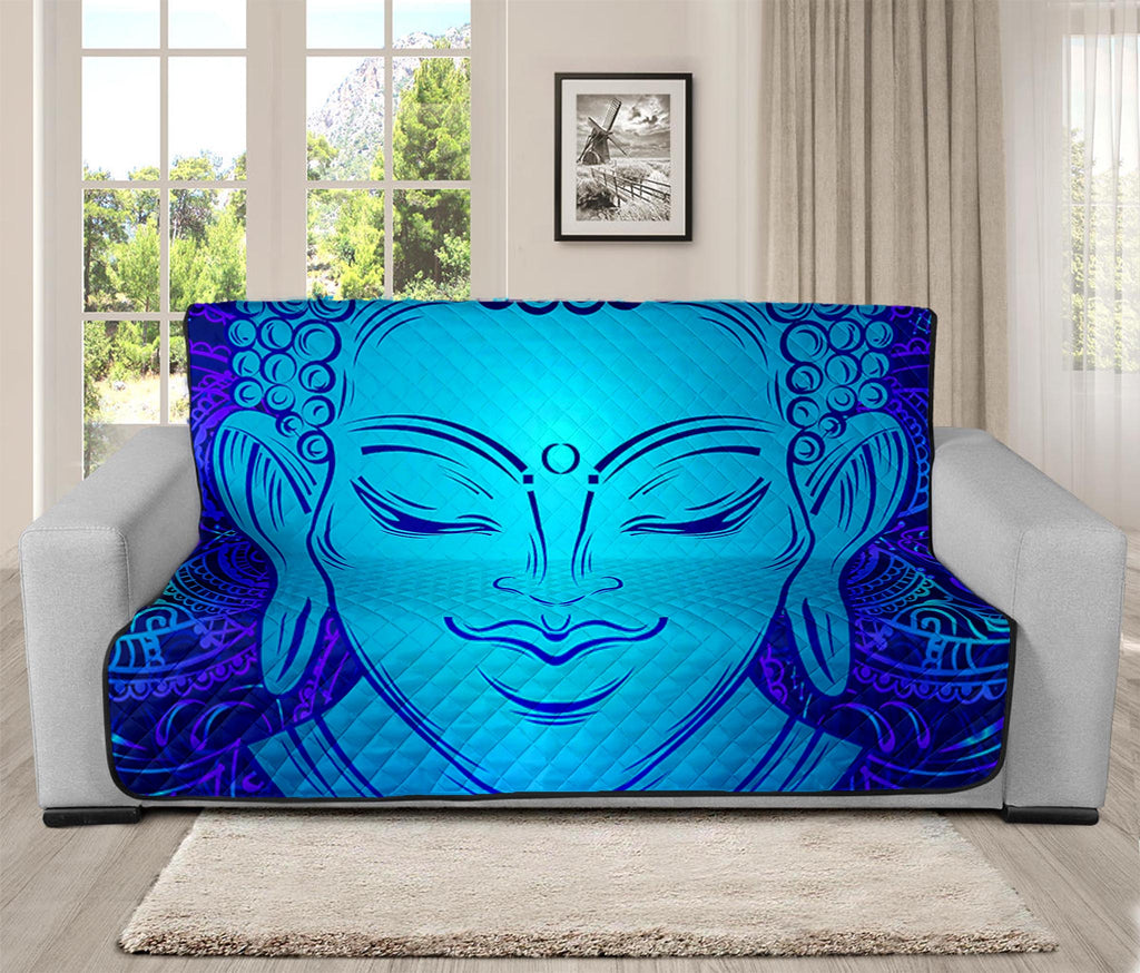 Blue Buddha Print Futon Protector