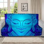 Blue Buddha Print Futon Protector