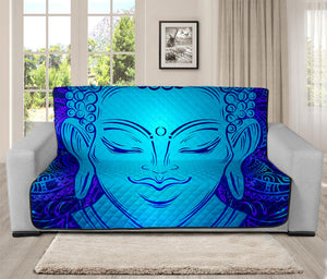 Blue Buddha Print Futon Protector