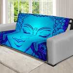 Blue Buddha Print Futon Protector