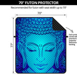 Blue Buddha Print Futon Protector