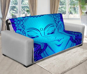 Blue Buddha Print Futon Protector