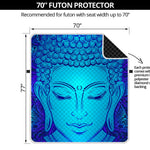 Blue Buddha Print Futon Protector